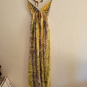 Tricia Fiz Boho Maxi Halter Dress XS